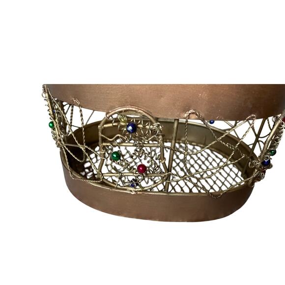 Christmas Copper Nestling Baskets with Bells - Picture 3 of 7